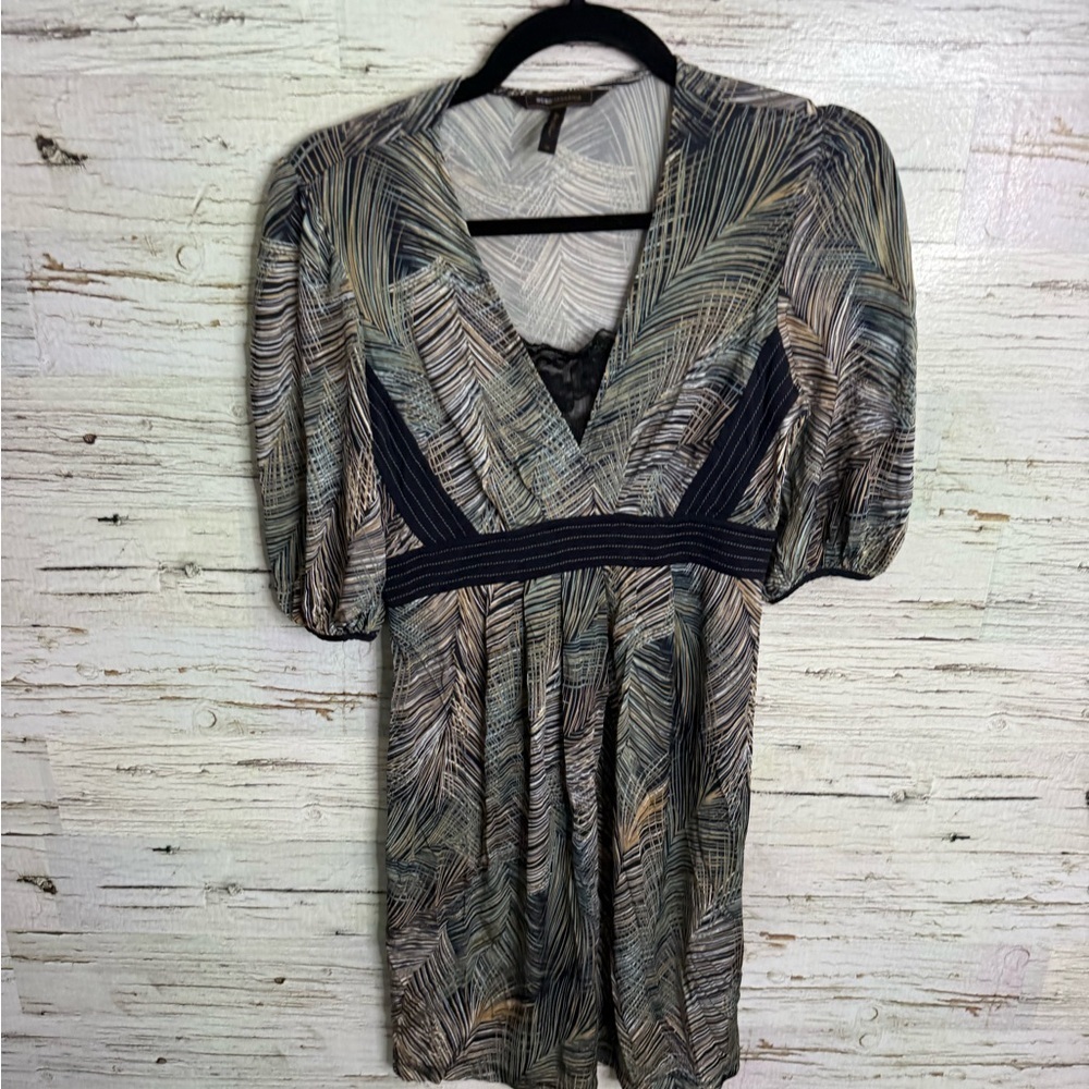 BCBGMaxAzria Abstract Patterned dress size xs black